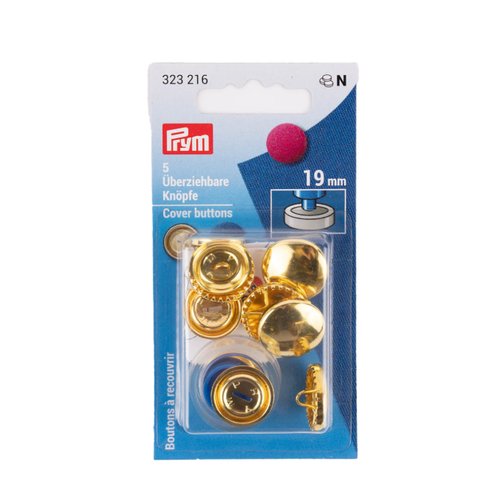 Boutons à recouvrir 19 mm or prym 323216