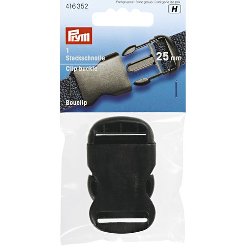 Bouclip plastique noir boucle sac à dos boucle banane prym 416352 416356 416372 416380
