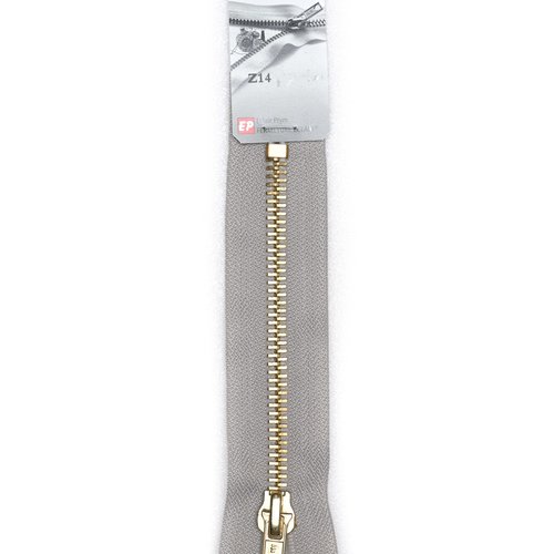 Fermeture eclair métal grise claire 12cm non séparable pour jean's de la marque eclair prym z14