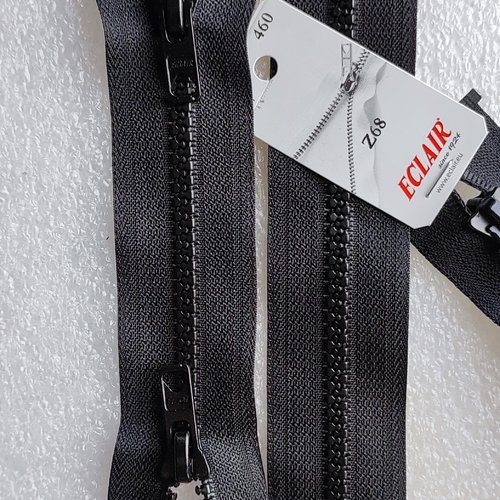 Fermeture eclair double curseur séparable noire 80 cm eclair-prestil z68