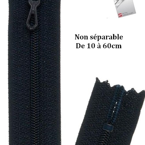 Fermeture éclair bleu marine foncé non séparable 45cm de la marque eclair prestil z51