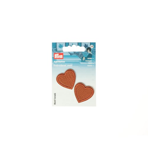 Motif thermocollant cœur imitation cuir chamois prym 925595