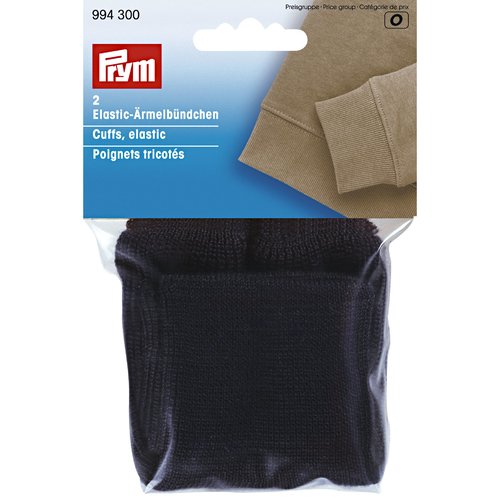 Poignets tricotés élastiques noirs prym 994300