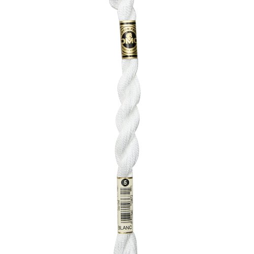 Echeveau coton perlé dmc n°5 col blanc