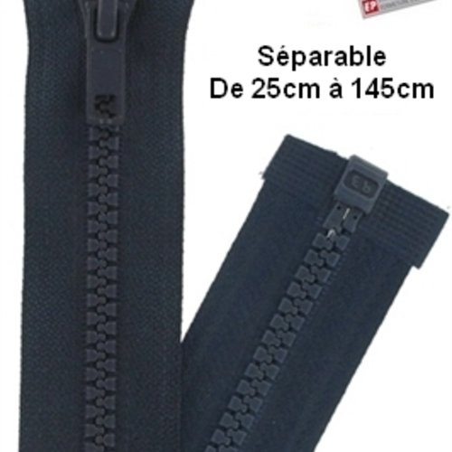 Fermeture eclair 130cm marine séparable pour blouson de la marque eclair-prestil z54.