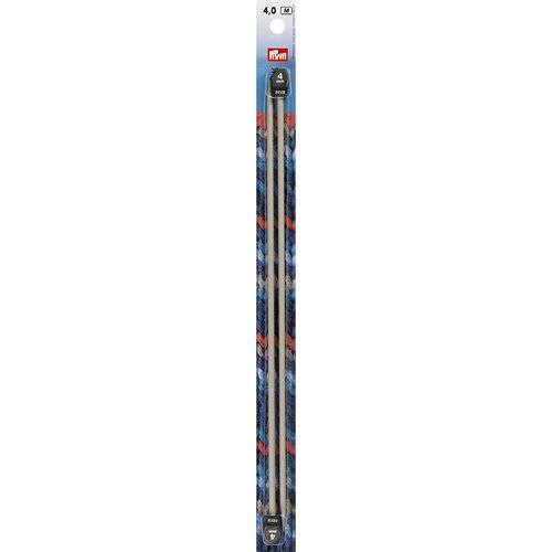 Aiguilles à tricoter à boule aluminium n°4 30cm prym 191454