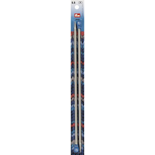 Aiguilles à tricoter à boule aluminium n°5.5 30cm prym 191437