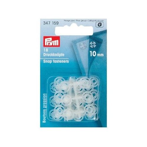 Bouton pression à coudre transparent 10 mm - prym 347159