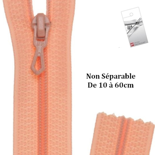 Fermeture eclair saumon 30cm non séparable z51 pour pantalon et jupe