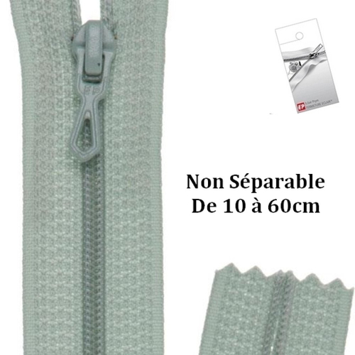 Fermeture eclair vert tilleul 50cm non séparable z51 pour pantalon et jupe