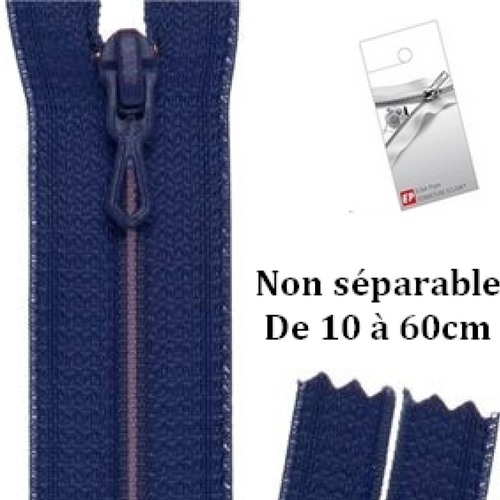 Fermeture eclair violet parme 60cm non séparable z51 pour pantalon et jupe