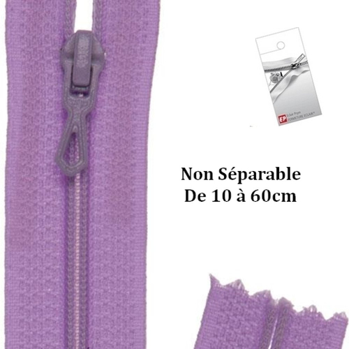 Fermeture eclair lilas violet 20cm non séparable z51 pour pantalon et jupe