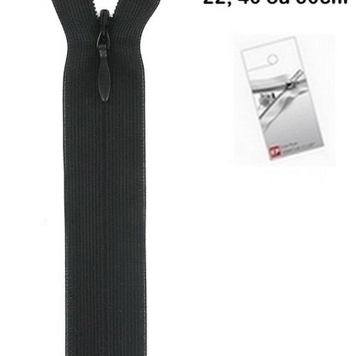 Fermeture invisible noire 22cm eclair prym z41