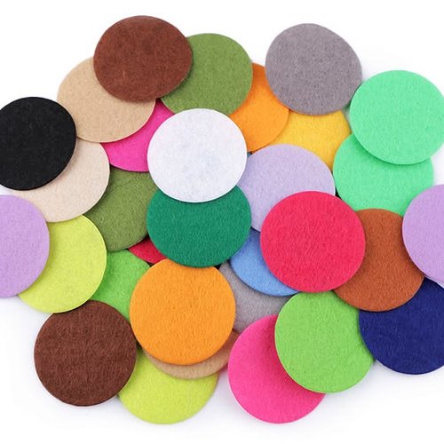 Cercle de feutrine 100 pièces diamètre 40mm