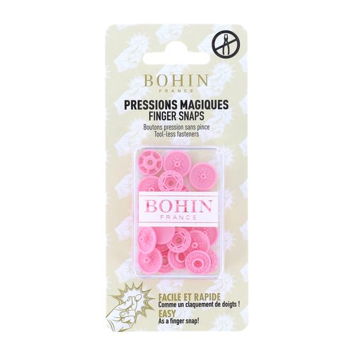 Pressions magiques sans pince rose bohin 71754