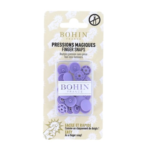Pressions magiques sans pince mauve bohin 71755