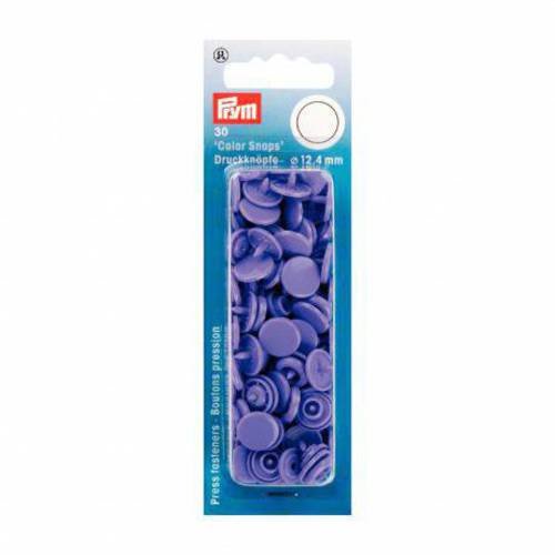 30 boutons pression prym rond lilas color snaps 393 128 