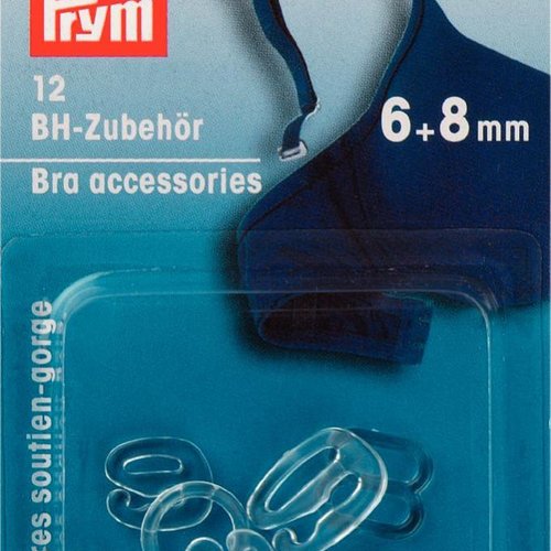 Accessoires soutien-gorge, 6 et 8 mm, transparent prym 991890