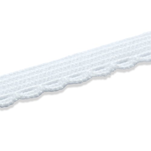 Bord en dentelle élastique, 10mm, blanc, 2m prym 995100