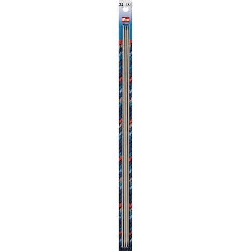 Aiguilles à tricoter à 2 pointes alu 40cm 2,50mm prym 191550