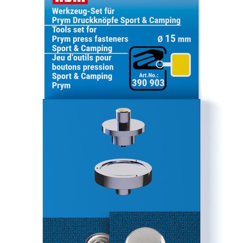Jeu d'outils pour boutons pression sport & camping 15 mm prym 673135