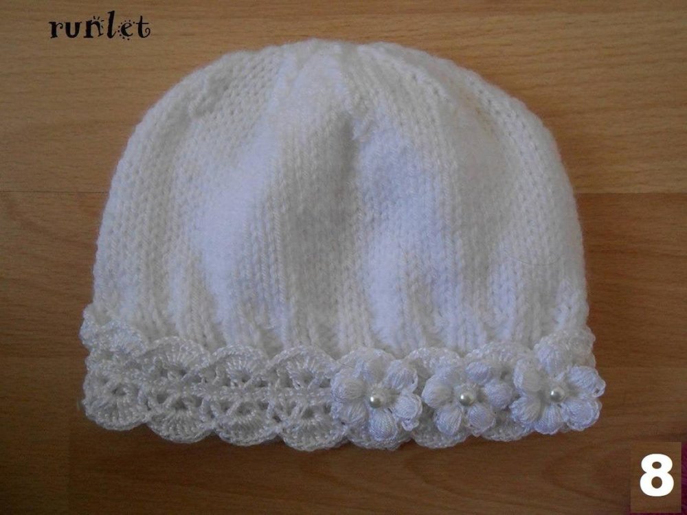 Bonnet Bebe Laine Bapteme Bonnet Naissance Bebe Fille Fleur Crochet Un Grand Marche