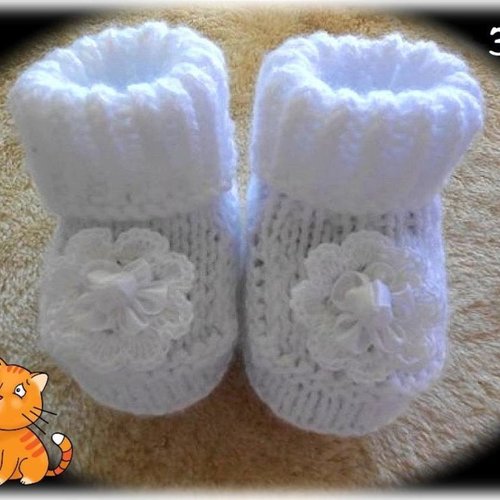 Chaussons bébé laine naissance,chaussons bebe fille laine,chaussettes cadeau bebe fille