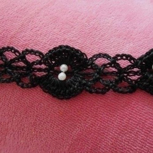 Choker noir au crochet,tour de cou dentelle,bijoux au crochet,dentelle victorienne,bijoux mariage,collier en dentelle,