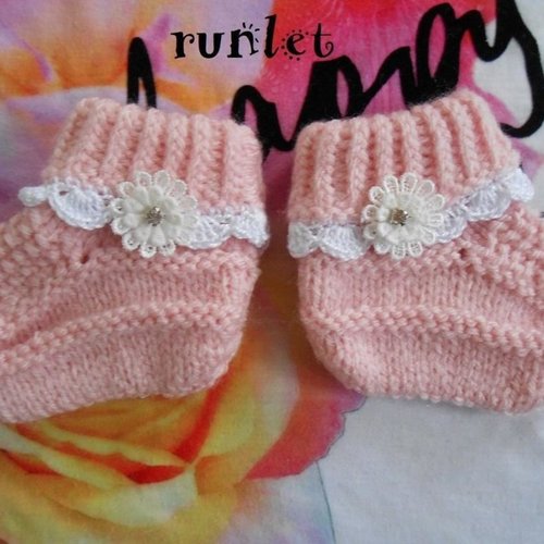 Chaussons bébé laine naissance,chaussons bebe fille laine,chaussettes cadeau bebe fille