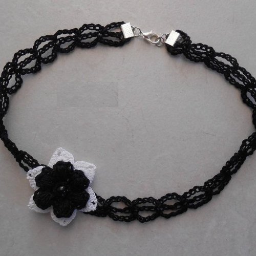 Collier gothique,ras du cou dentelle au crochet