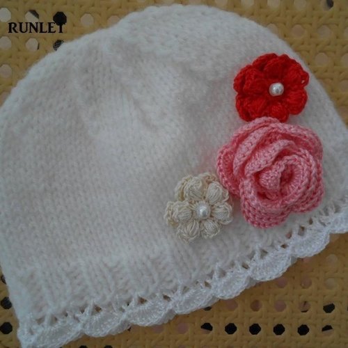 Bonnet bébé fille,naissance,bonnet bébé au crochet,chapeau nouveau né