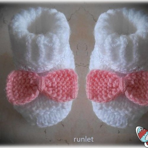 Chaussons bébé laine,chaussons naissance,cadeau bebe fille