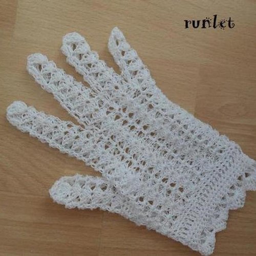 Gants femme au crochet,mitaines en dentelle crochet,cadeau femme