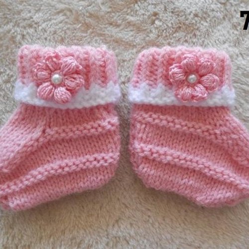 Chaussons bébé laine,cadeau naissance,chaussures bébé tricot