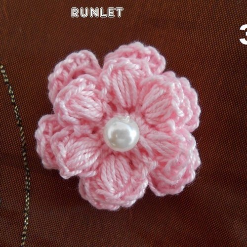 Fleur au crochet,piece a coudre,fleur coton,application,decoration crochet