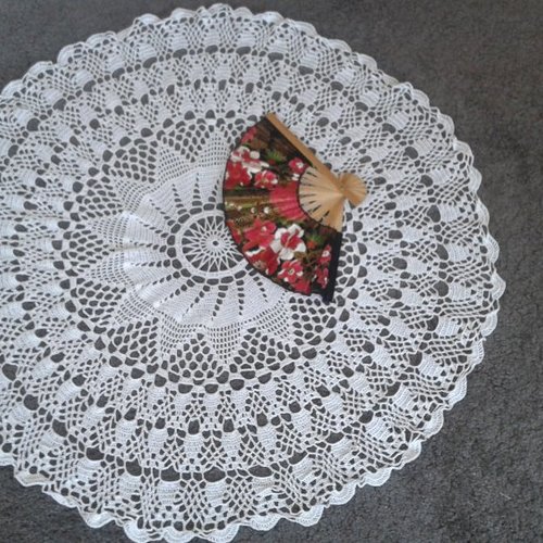 Napperon 87 cm fait main au crochet,napperons de table