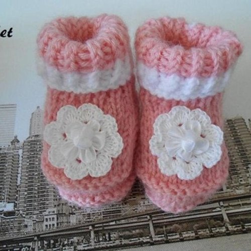 Chaussons bébé laine naissance,chaussons bebe fille laine,chaussettes cadeau bebe fille