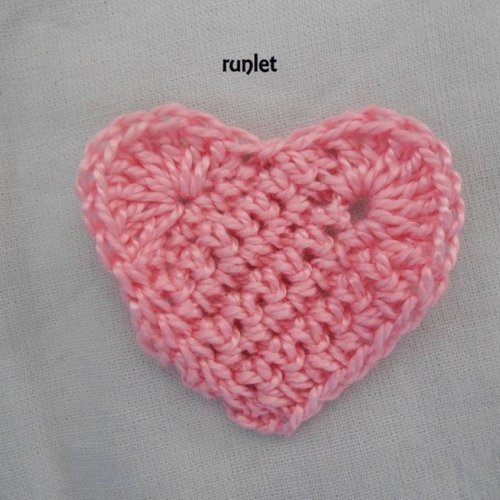 Coeur  rose  crochet