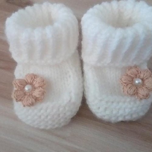 Chaussons bébé laine,cadeau naissance,chaussures bébé tricot.
