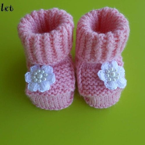 Chaussons bébé laine naissance,chaussons bebe fille laine,chaussettes cadeau bebe fille