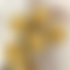 Bouton recouvert en tissu velours côtelé milleraies jaune moutarde manteau robe chemise