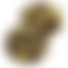 2 perles nacre ronde motif guépard 20mm