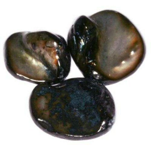 8 perles en nacre barils noir