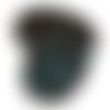 Lot de 2 perles nacre ovale 13 x 18 mm noir