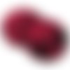  2 perles nacre ronde rouge feu 30mm