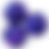 6 perles galactique revêtu de billes de verre de 12 mm en caoutchouc indigo