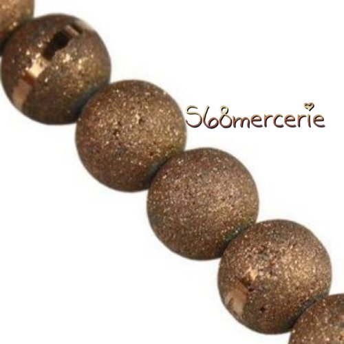 Lot de 10 perles bronze de sandy 4 mm