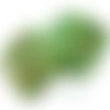 2 perles carrés en plastique raffinés vert 7 x 17 mm