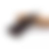 Pompon gland marron foncé métal argenté