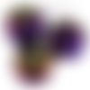 4perles hématite ronde violet 6 mm